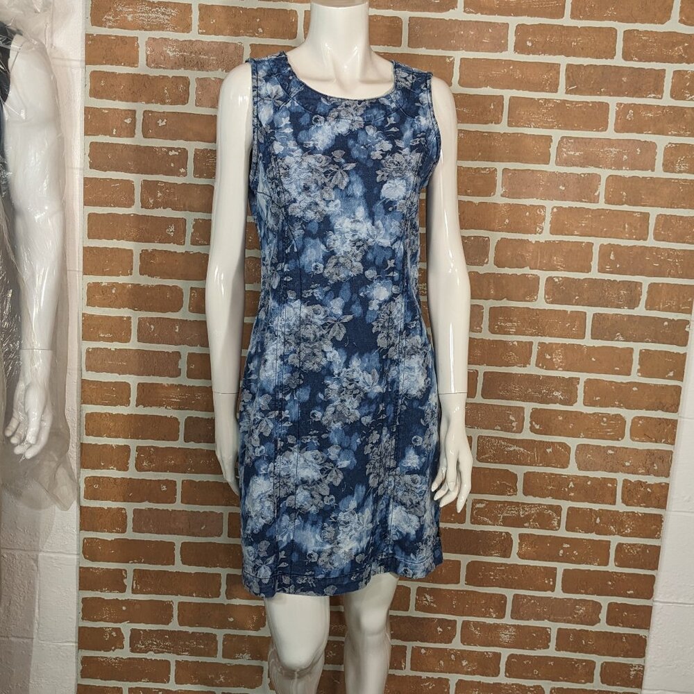 Anna Scott Floral Denim Dress